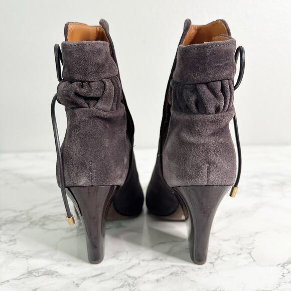 Tory Burch Women's Suede Lila 90s Scrunch High Heel Ankle Booties Size 6 - Picture 6 of 14